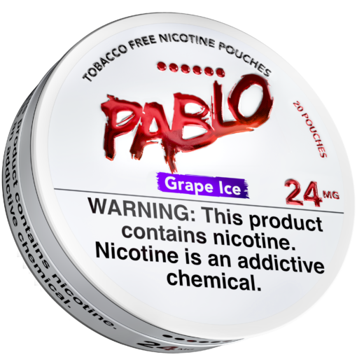 Pablo Grape Ice US range can, 24 mg per pouch, 0.8 g pouches
