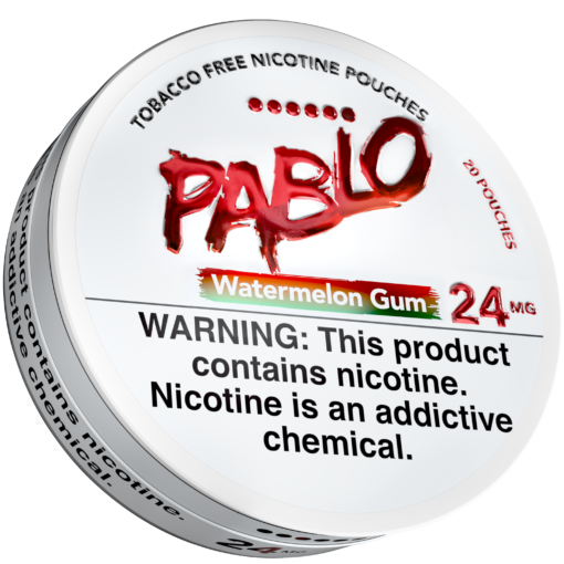 Pablo Watermelon Gum can, 13 mg or 24 mg per pouch