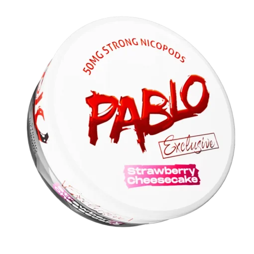 Pablo Exclusive Strawberry Cheesecake can, 30 mg per pouch