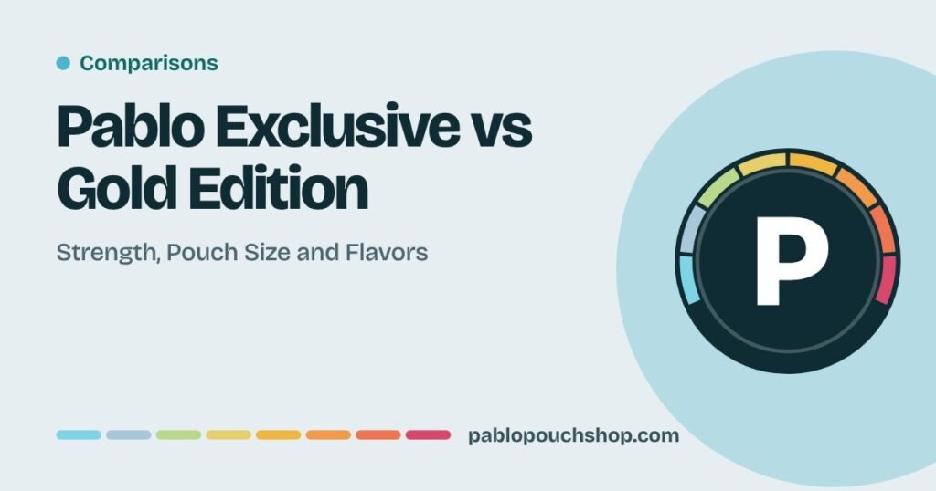 Pablo Exclusive vs Gold Edition: Strength, Pouch Size and Flavors