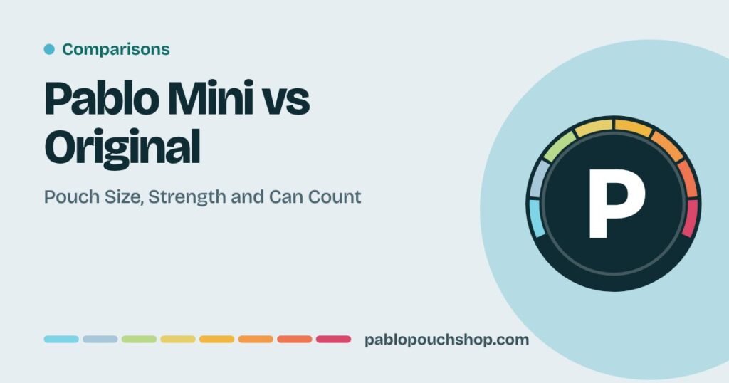 Pablo Mini vs Original: Pouch Size, Strength and Can Count