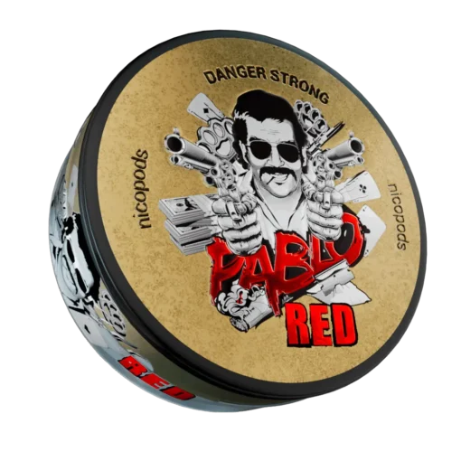 Pablo Red can, 24 mg per pouch, mint and red pepper flavor