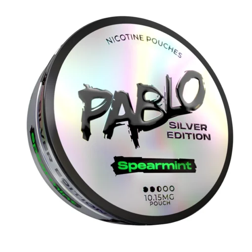 Pablo Silver Edition Spearmint can, about 10 mg per pouch